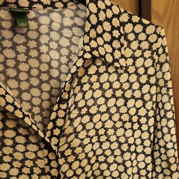 Wild Fable Black and Cream Ruched Midi Dress - Picture 6 of 6